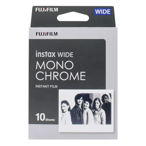 Fujifilm Instax Wide monochrome SW-Sofortbildfilm mit 10 Aufnahmen