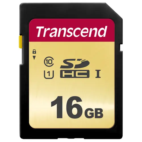 Transcend 16GB SDHC-Karte 500S UHS-I U1 Cl10 95/45MB/s