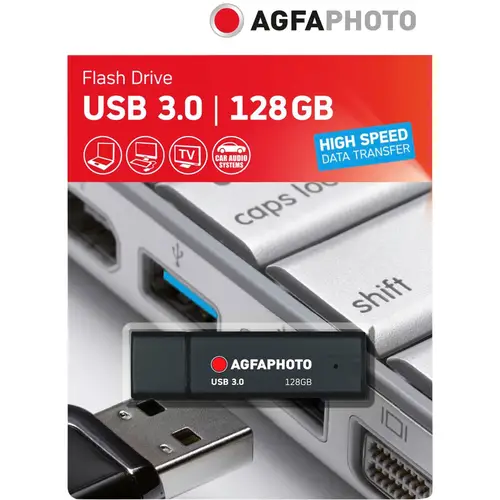AgfaPhoto USB-Stick 128 GB, USB 3.0 schwarz