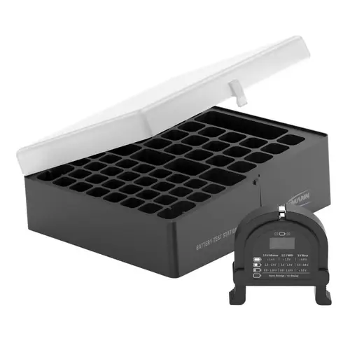Ansmann Batteriebox 56 + Batterietester (ohne Batterien)
