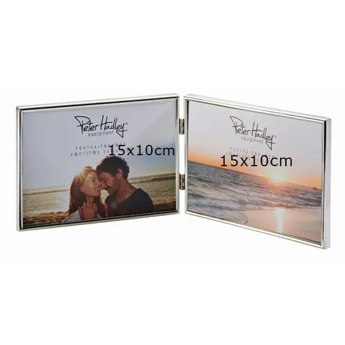 Peter Hadley Emotions Doppelrahmen 15x10 cm,silber-glanz,Porträtrahmen Querformat
