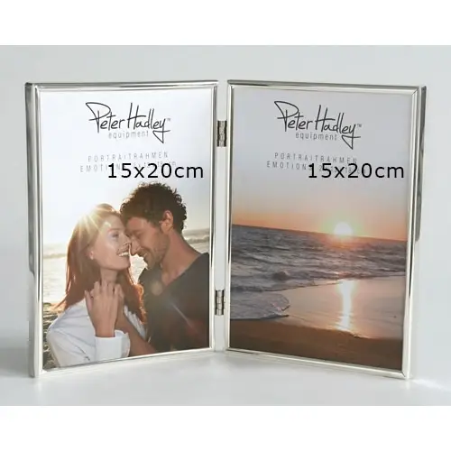 Peter Hadley Emotions Doppelrahmen 15x20 cm,silber-glanz,Porträtrahmen Hochformat