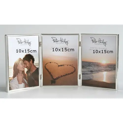 Peter Hadley Emotions Dreierrahmen 10x15 cm,silber-glanz,Porträtrahmen Hochformat