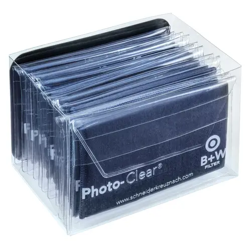 B+W Photo Clear Box navy 12 Stück Microfasertücher 20x18 cm