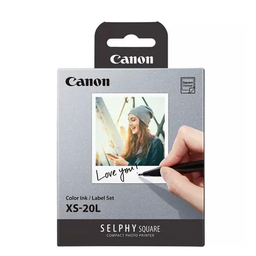 Canon XS-20L Set mit Farbtinte u.Sticker für 20 Ausdrucke 72x85 mm