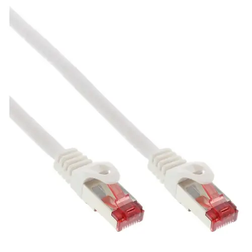 InLine S/FTP (PiMf) Cat.6 Patchkabel 10m 250MHz, PVC, Kupfer, weiß