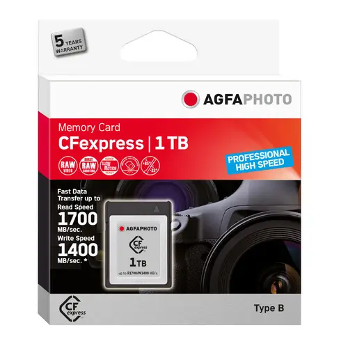 AgfaPhoto 1 TB CFexpress-Karte Prof. High Speed, 1400MBs/1700MBs, Typ-B