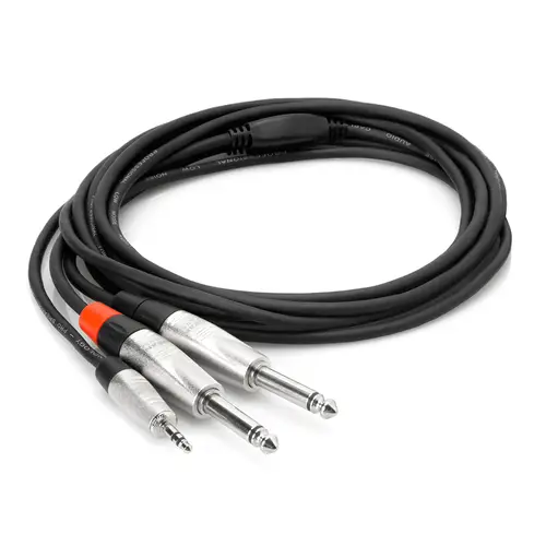 Hosa HMP-006Y Pro-Serie Stereo-Adapterk. mini TRS auf 2x TS, ca. 1,8 m (6 ft)