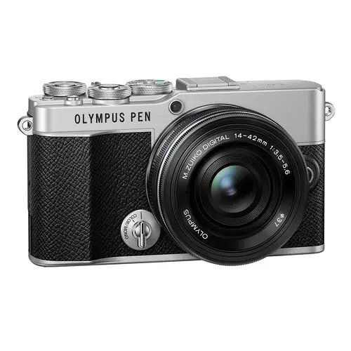 Olympus PEN E-P7 silber+3,5-5,6/14-42 mm EZ, schwarz, Kamerakit