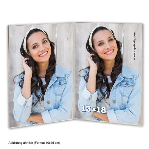 ZEP Acryl-Doppelrahmen 10x15 cm hoch