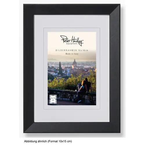 Peter Hadley Nina 10x15 cm schwarz, Holzrahmen