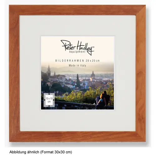 Peter Hadley Nina 30x30 cm braun, Holzrahmen mit Passepartout 15x15 cm