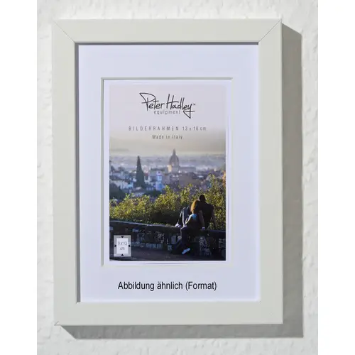 Peter Hadley Andria 15x20 cm weiß, mit 10x15 cm Ppt. (kalt-weiß), MDF-Rahmen