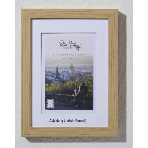 Peter Hadley Andria 20x30 cm eiche, mit 13x18 cm Ppt. (kalt-weiß), MDF-Rahmen