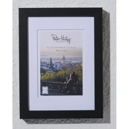 Peter Hadley Andria 13x18 cm schwarz, m. 9x13 cm Ppt. (kalt-weiß), MDF-Rahmen