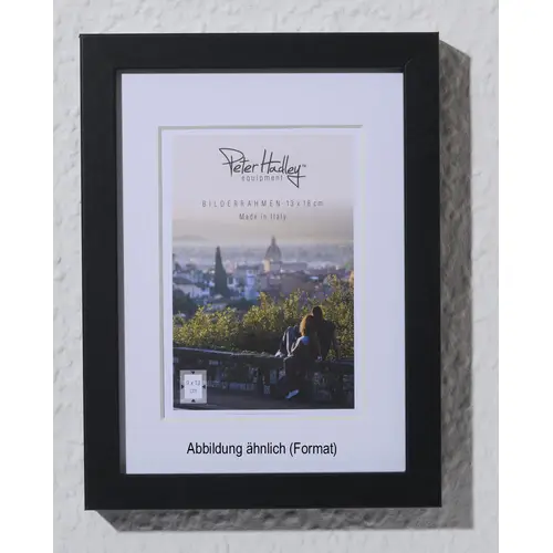 Peter Hadley Andria 24x30 cm schwarz, m. 15x20 cm Ppt. (kalt-weiß), MDF-Rahmen