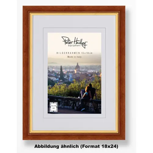 Peter Hadley Messina 18x24 cm,braun+gold Holzrahmen