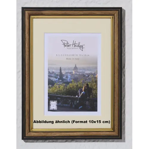Peter Hadley Ragusa 10x15 cm, braun-gold, mit Ppt., Holzrahmen