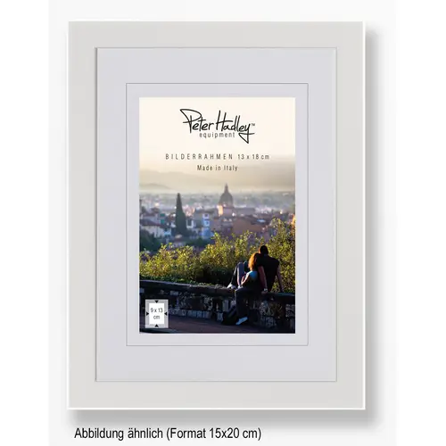 Peter Hadley Amalfi 15x20 cm, weiß, Holzrahmen
