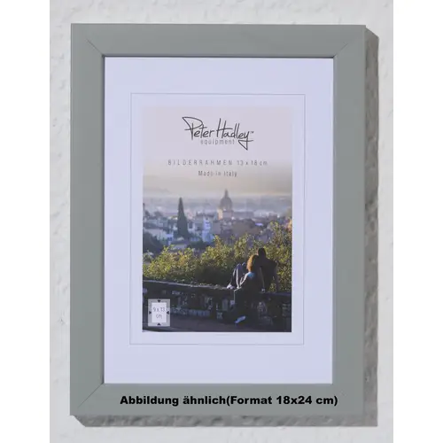 Peter Hadley Amalfi 18x24 cm, grau, Holzrahmen