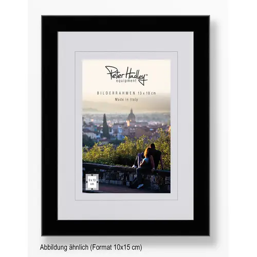 Peter Hadley Amalfi 10x15 cm, schwarz, Holzrahmen