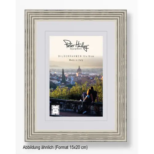 Peter Hadley Arezzo 15x20 cm, grau, Holzrahmen
