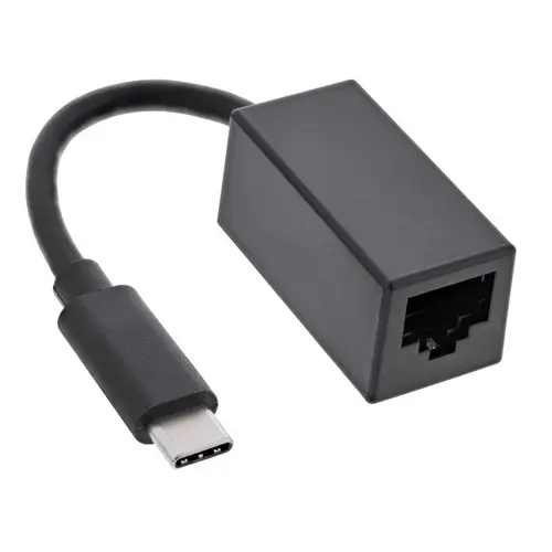 InLine USB 3.0 Netzwerkadapter Kabel, Gigabit Netzwerk, USB Typ-C