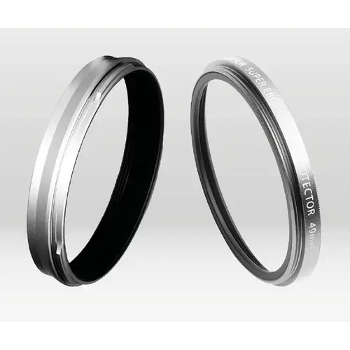 FUJIFILM X100V silber Weather-Resistant Kit, AR-X100 Adapterring+PRF49 Filter