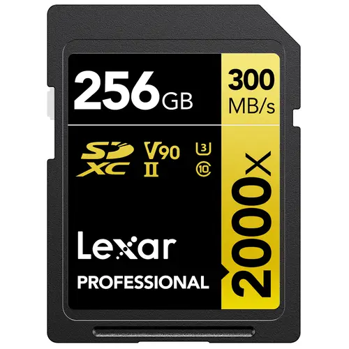 Lexar 2000x SDXC 256 GB, 300/260MB/s V90 Professional Speicherkarte
