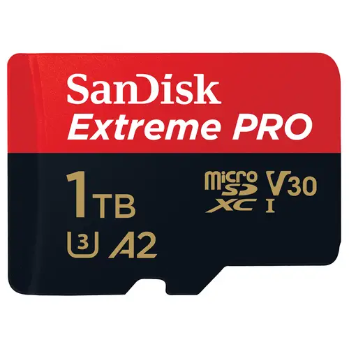 SanDisk Extreme Pro 1 TB 200 MB/s micro SDXC UHS-I, U3, V30, A2, C10+ SD Adapter