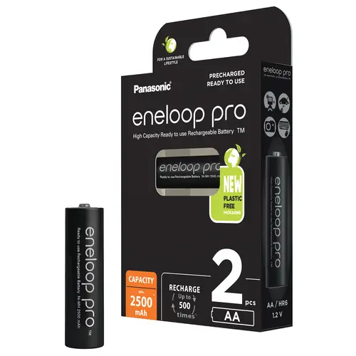 Panasonic eneloop pro AA 2500 mAh 2er Mignon Blister (BK-3HCDE/2BE)