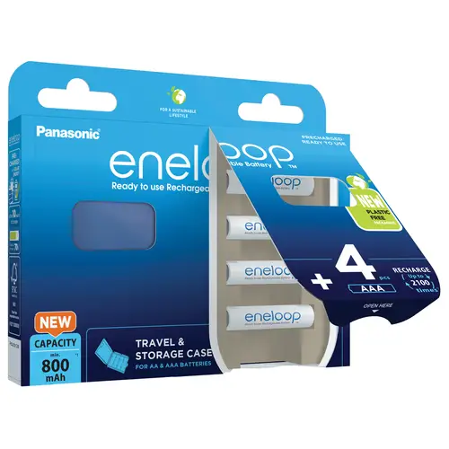 Panasonic eneloop AAA 4er DECT 800 mAh Micro Blister (BK-4MCDEC4BE)