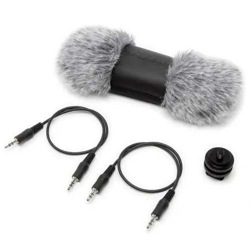 Tascam AK-DR70C Zubehörpaket für DR701D / 70D (2 Kabel+Blitzschuh+Windschutz)
