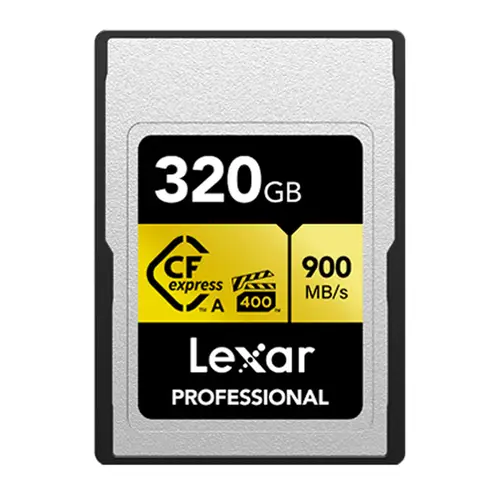 Lexar CFexpress LCAGOLD 320 GB Type A 900MB/s Professional Speicherkarte Gold