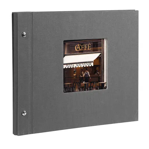 Goldbuch Bella Vista 30x25 cm, 40 weiße Seiten, grau, Schraubalbum