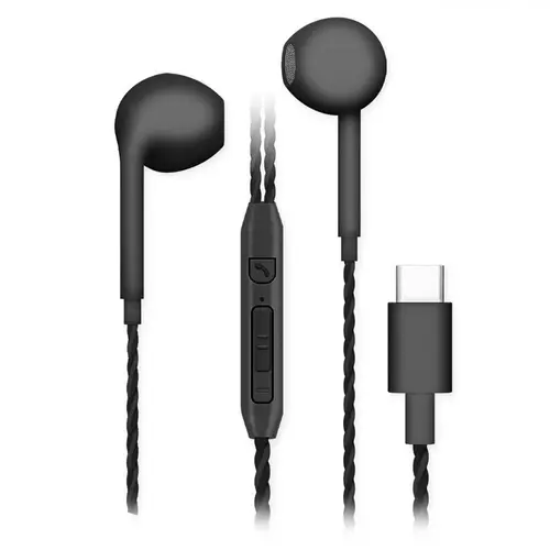 Fontastic C12-LR schwarz, In-Ear Stereo- Headset, USB Typ-C