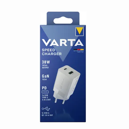 Varta Speed Charger 1x USB Typ C / 1x USB A Output