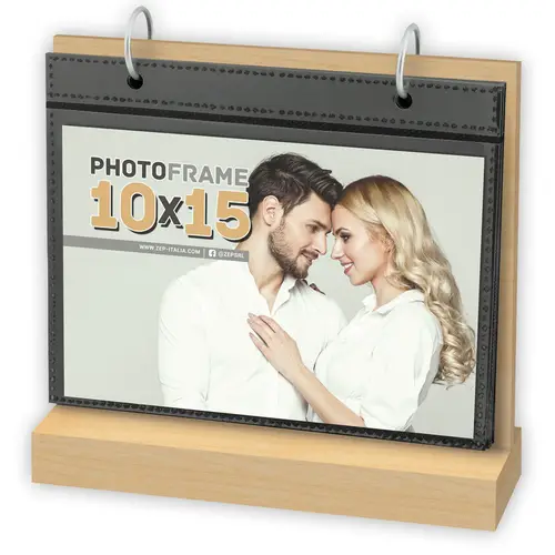 ZEP Leinster Tischalbum für 12 Fotos 10x15 cm querformat, aus Holz