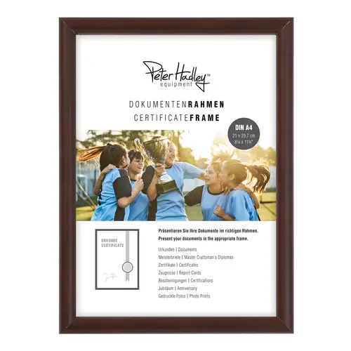 Peter Hadley Rondo A4 dunkelbraun, Holzrahmen (21x29,7 cm)