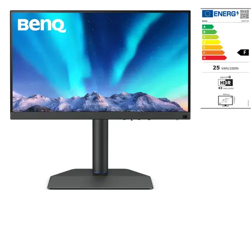 BenQ SW272U 68,58cm (27') grau IPS 4K Fotografenmonitor mit Lichtschutzblende"