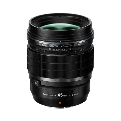 OM SYSTEM M.Zuiko ED 1,2/45mm PRO sw, Objektiv