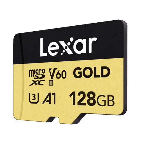 Lexar Gold MicroSDXC 128 GB, UHS-II, U3, V60 Professional Speicherkarte