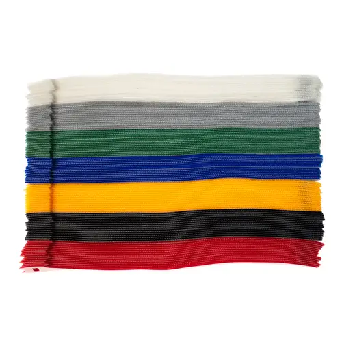 Filmsticks Hook&Loop Ties 12x250 mm, Kabelbinder in 7 Farben, 105 Stück