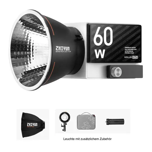 Zhiyun MOLUS G60 COMBO LED Leuchte mit Zubehör