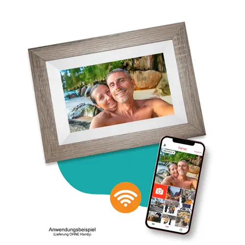 Pora 8' WF-805T-DB dunkelbraun Digitaler Bilderrahmen"