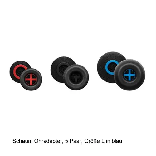 Sennheiser Foam Ear Adapter L=blau 5 Paar Memory-Schaum-Ohradapter in Größe L