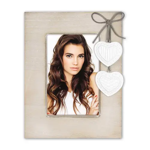 ZEP Melissa, 10x15cm Hochformat creme Tischrahmen aus Holz