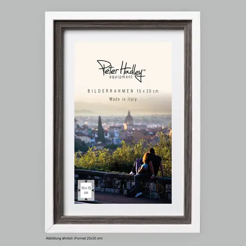 Peter Hadley Neapel 20x30 cm weiß-anthr. Holzrahmen