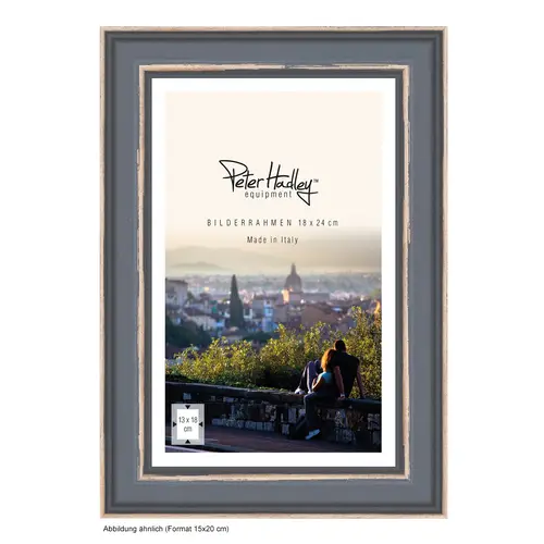 Peter Hadley Florenz 15x20 cm anthrazit, Holzrahmen