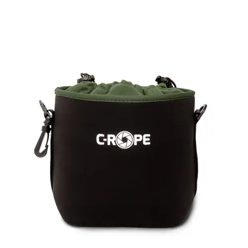 C-Rope Kamerabeutel M, schwarz/oliv 17x18x12 cm